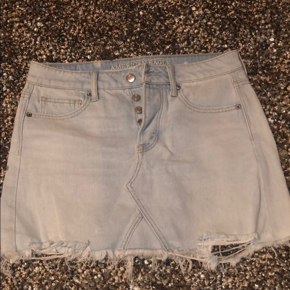 american eagle denim skirt
